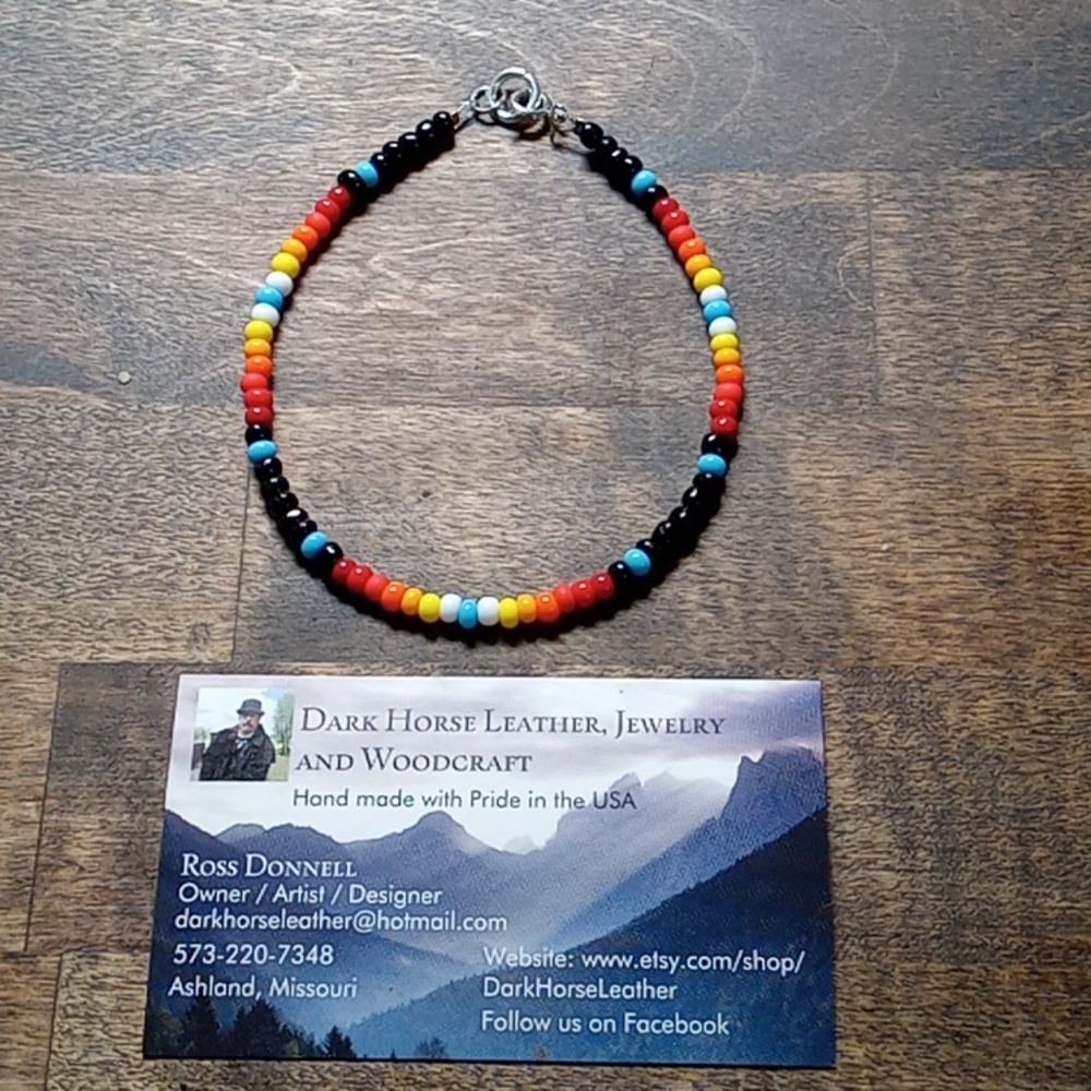 Southwestern style beaded anklet